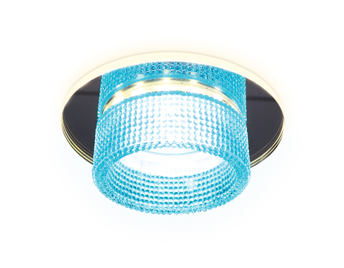 Купить TN351 CH/BL хром/голубой GU5.3+3W (LED COLD) D95*45