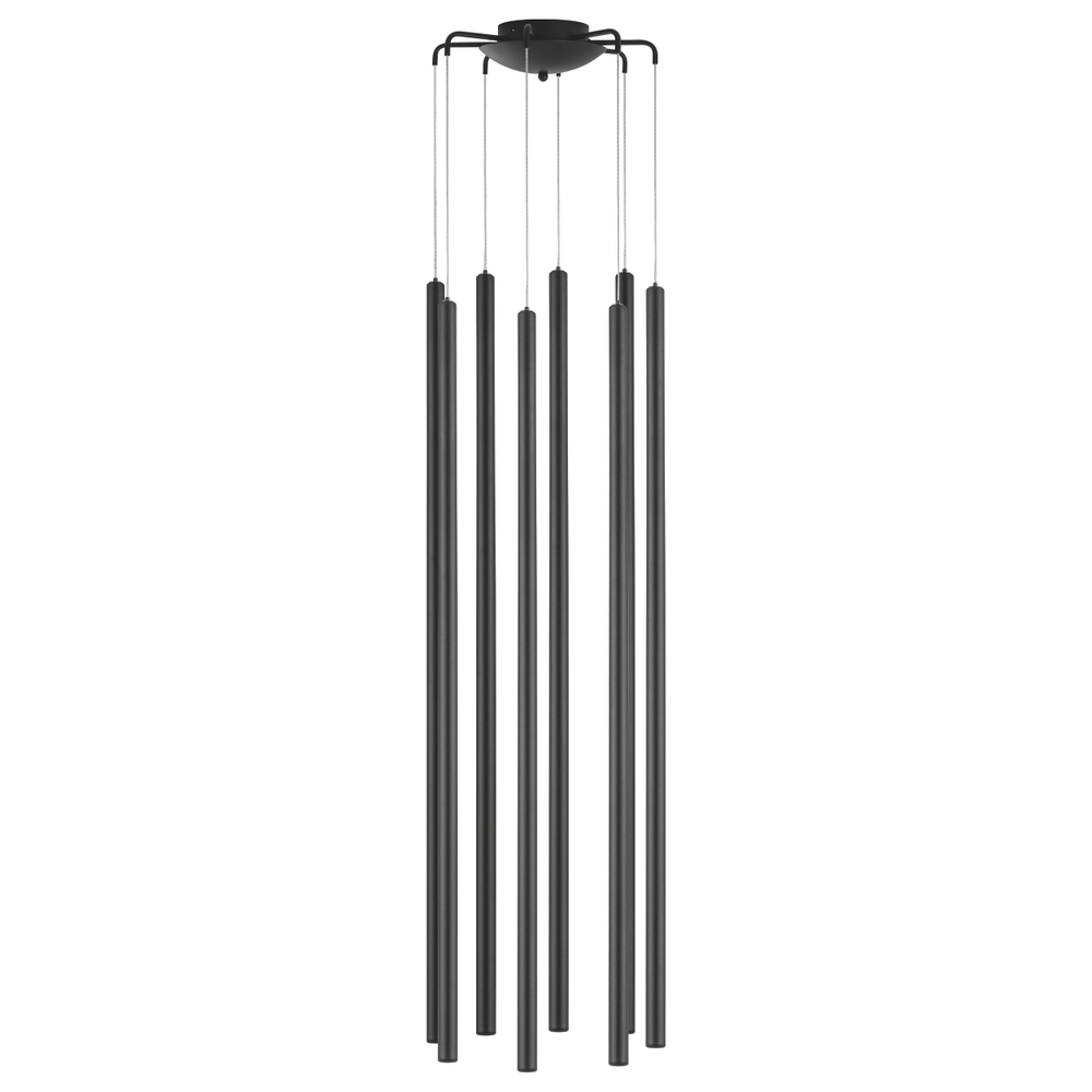 L8T747447 Люстра TUBO LED 40W 2560LM 25G ЧЕРНЫЙ 4000K (574737+747447 (8шт)