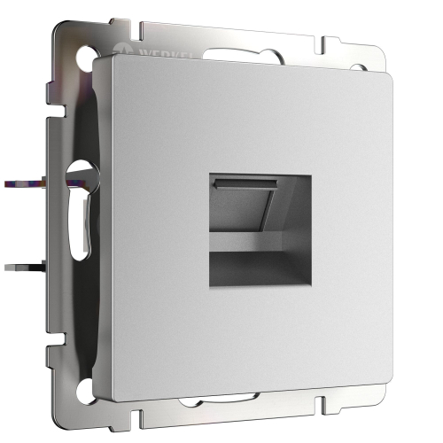 Купить Розетка Ethernet RJ-45 (серебряный матовый) W1181065