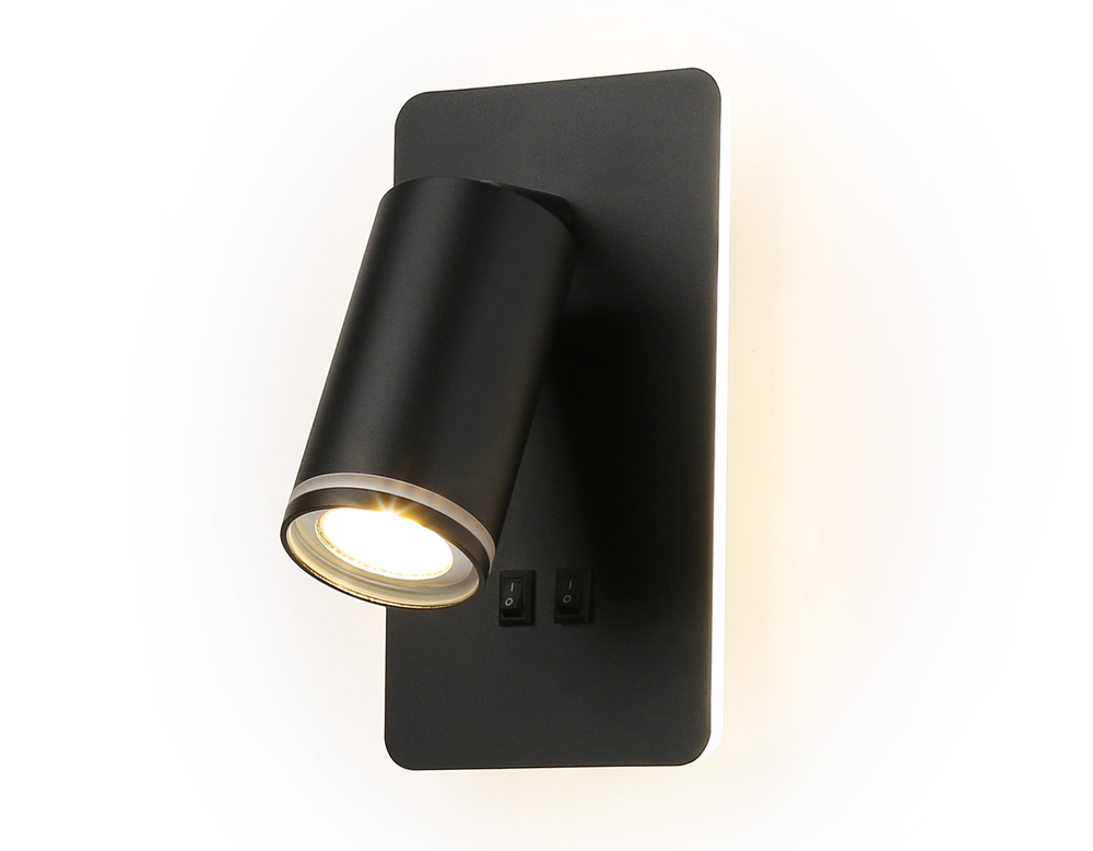 FW2466 BK черный GU10 max 12W+LED 4200K 9W 185*105*150
