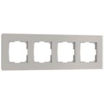 Рамка из стекла на 4 поста Senso дымчатый soft-touch W0043117