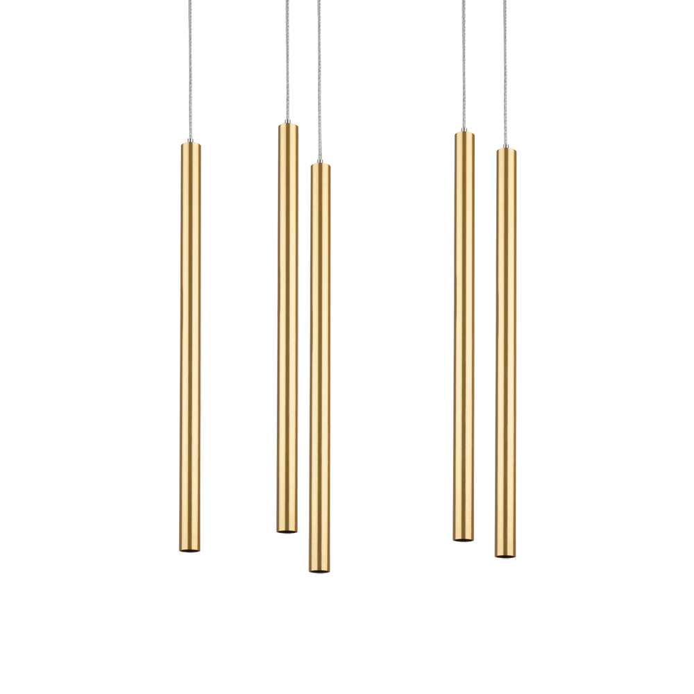 L5T747233 Люстра TUBO LED 25W 1500LM 25G ЗОЛОТО 3000K (574723+747233 (5шт)