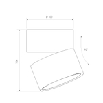 Накладной поворотный светодиодный светильник DLR031 15W 4200K 3100 черный матовый/золото