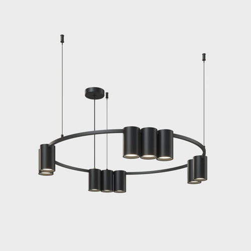 Купить DK4065-BK Подвесной светильник ORBIT, IP20, 10xGU10 LED до 15 Вт, черный матовый, алюминий