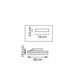 736040 Люстра ROTONDA 21W LED 1053LM 180G ЧЕРНЫЙ/ЛАТУНЬ 3000K