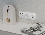 MO129010 Комплект механизма электрической розетки OMEGA Белый матовый 2USB A+A 18W (быстрая зарядка) с/з QUANT (OP1290, VM155)