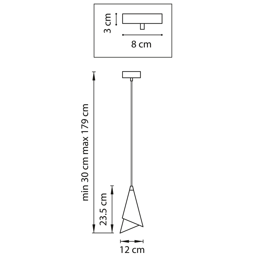 757010 Люстра CONE 1х40W E14 ЧЕРНЫЙ/ЗОЛОТО