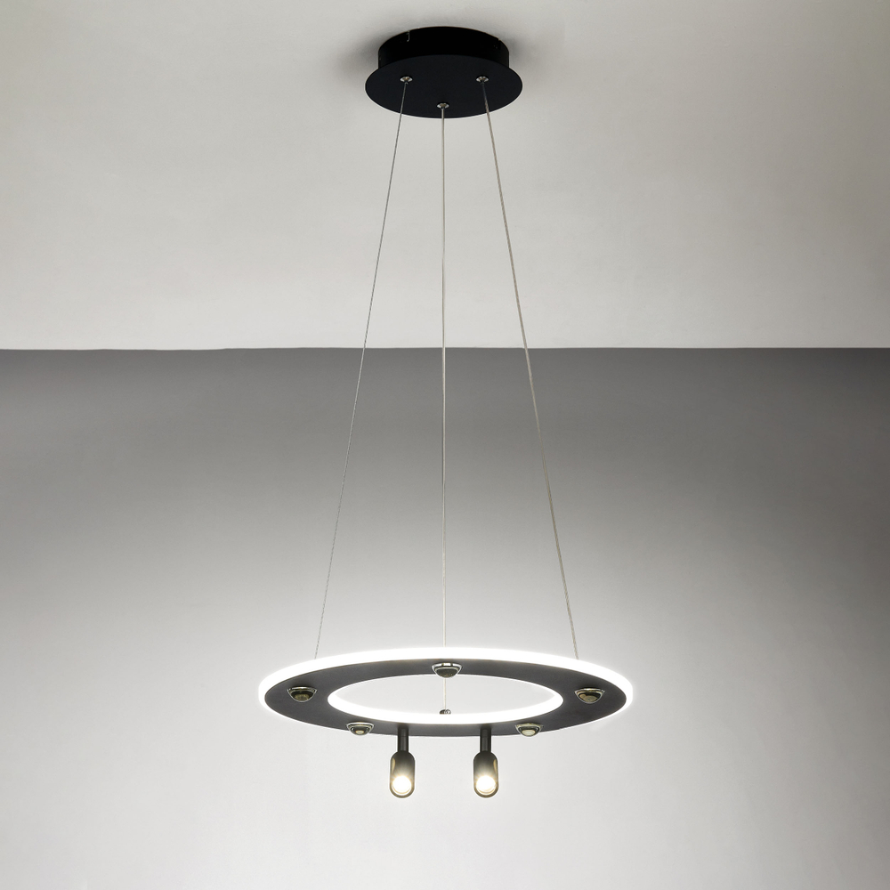 740447 Люстра DIVE LED 60W 3200LM G ЧЕРНЫЙ 3000-6000К