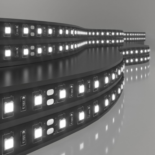 Купить Светодиодная лента 120 Led 9,6 Вт IP20, 6500K холодный белый, 5 м 2835 24V 120Led 9,6W IP20 Black