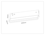GL2349 WH белый IP20 9W 3CCT 3000-6000K 48V 120° 200*10*73