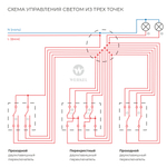 Перекрестный переключатель двухклавишный (белый) W1123001