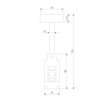 Esthetic Magnetic Декоративная стойка с вводом питания 124 мм 85141/00