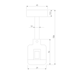 Esthetic Magnetic Декоративная стойка с коннектором 124 мм 85145/00
