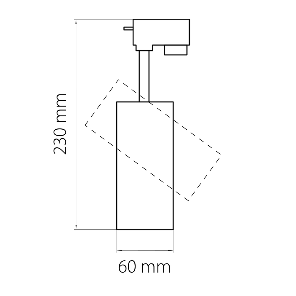 228236 Светильник для 1-фазного трека VOLTA LED 20W 1900LM 24G БЕЛЫЙ 3000K IP20