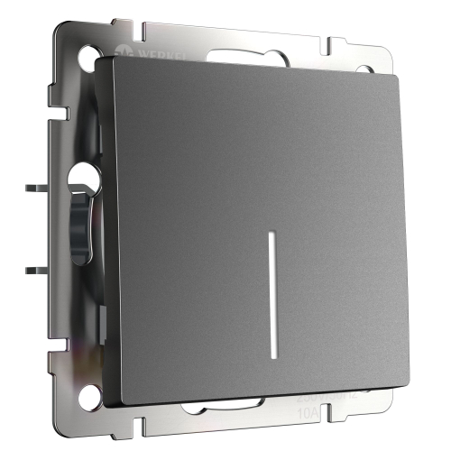 Купить Выключатель одноклавишный с подсветкой (графит матовый) W1110164