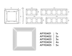 AF110401 Рамка ALFA Line (Серебро глянец) 1-ая