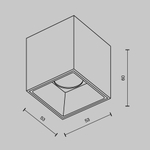 Потолочный светильник Technical C064CL-5W2.7K-SQ-B
