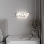 Светодиодный настенный светильник с хрусталем 101005 LED никель хрусталь Strotskis
