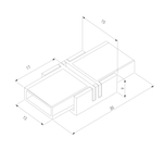 Коннектор для лент COB 24V 480Led 14W IP68 жесткий 95134/00