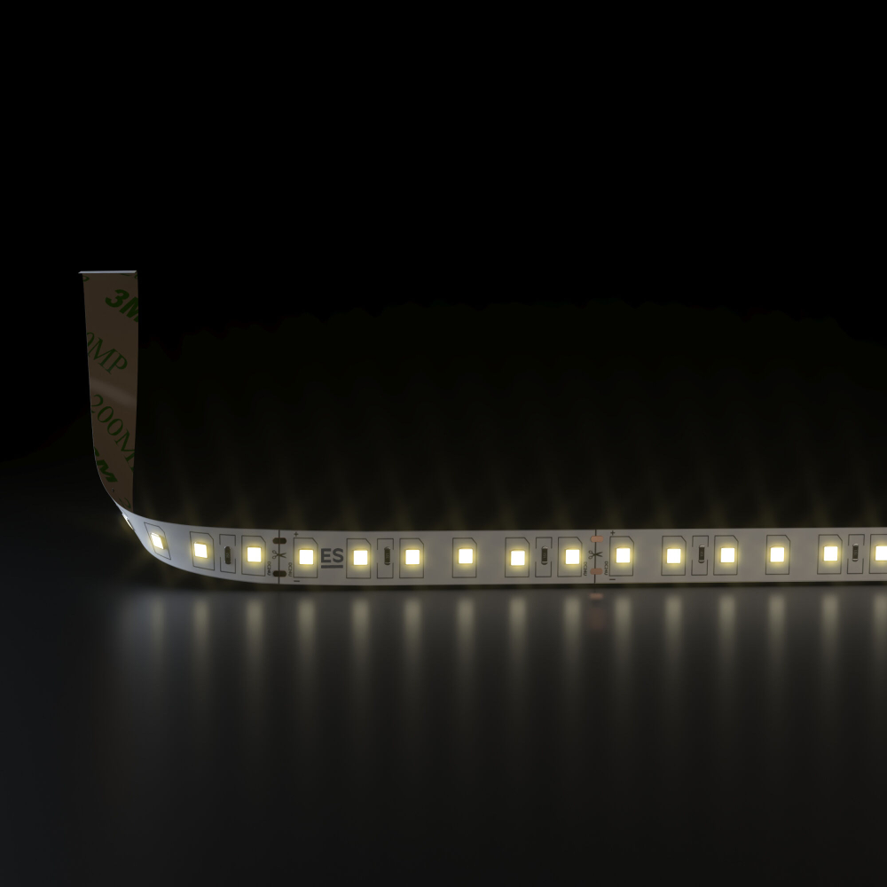 Светодиодная лента 24 В 9,6 Вт/м 120 Led/м 2835 IP20, теплый белый 3300K, 5 м Лента светодиодная 24V 9,6W 120Led 2835 IP20 теплый белый, 5м