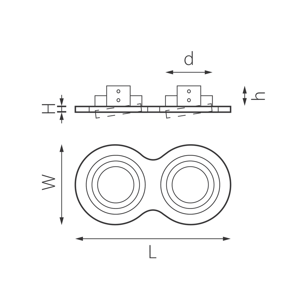i6260606 Светильник INTERO 16 Double ROUND (217626+217606+217606)
