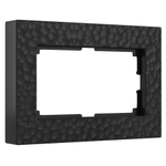 Рамка из поликарбоната для двойной розетки Hammer черный W0082408