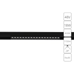 Магнитный трековый светильник Arte Lamp LINEA A4665PL-1BK