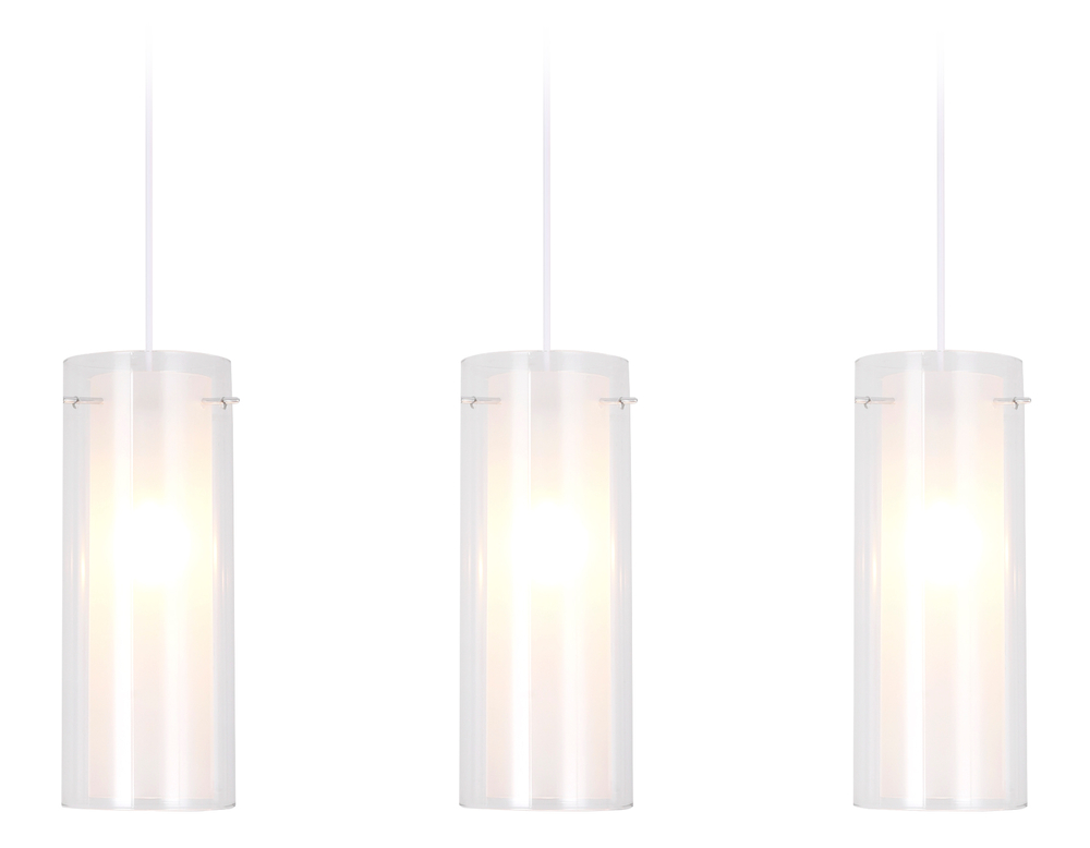 TR3675/3 CH/CL/FR хром/прозрачный/белый матовый E14/3 max 40W 640*110*900
