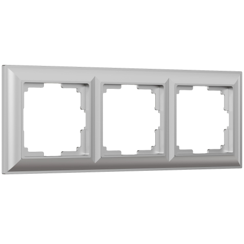 Купить Рамка из поликарбоната на 3 поста Fiore серебряный W0032206