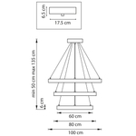 748227 Люстра SATURNO LED 132W 11000LM 70G ЧЕРНЫЙ 3000-6000K