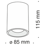 Потолочный светильник Technical C012CL-01W