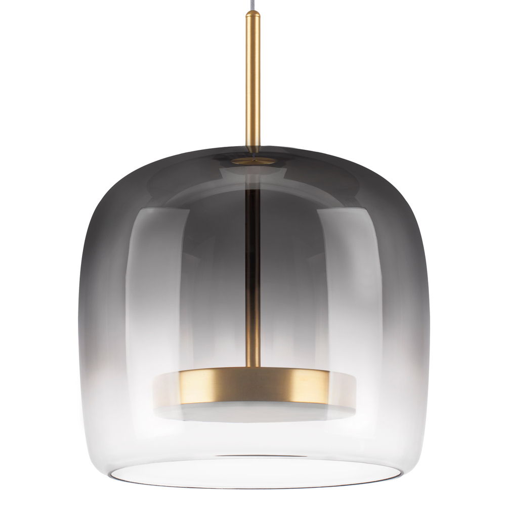 804018 Люстра CUPOLA LED 1х18W 900LM ЗОЛОТО/ДЫМЧАТЫЙ 3000K