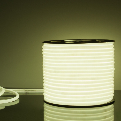 Купить Светодиодный гибкий неон 220 В 9.6 Вт/м 144 Led/м 2835 IP67, круглый холодный белый 6500К, 50 м Гибкий неон 220V 9,6W 144Led 2835 IP67 круглый холодный белый, 50 м