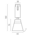 210847 Светильник 48V (D65) DUE HERMES 6W 590LM 36G ЧЕРНЫЙ 4000K