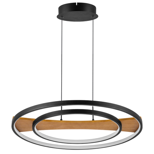 Купить 723227 Люстра LODI LED 43W 3440LM ЕРНЫЙ/ДЕРЕВО 3000K