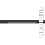 Магнитный трековый светильник Arte Lamp LINEA A4673PL-1BK