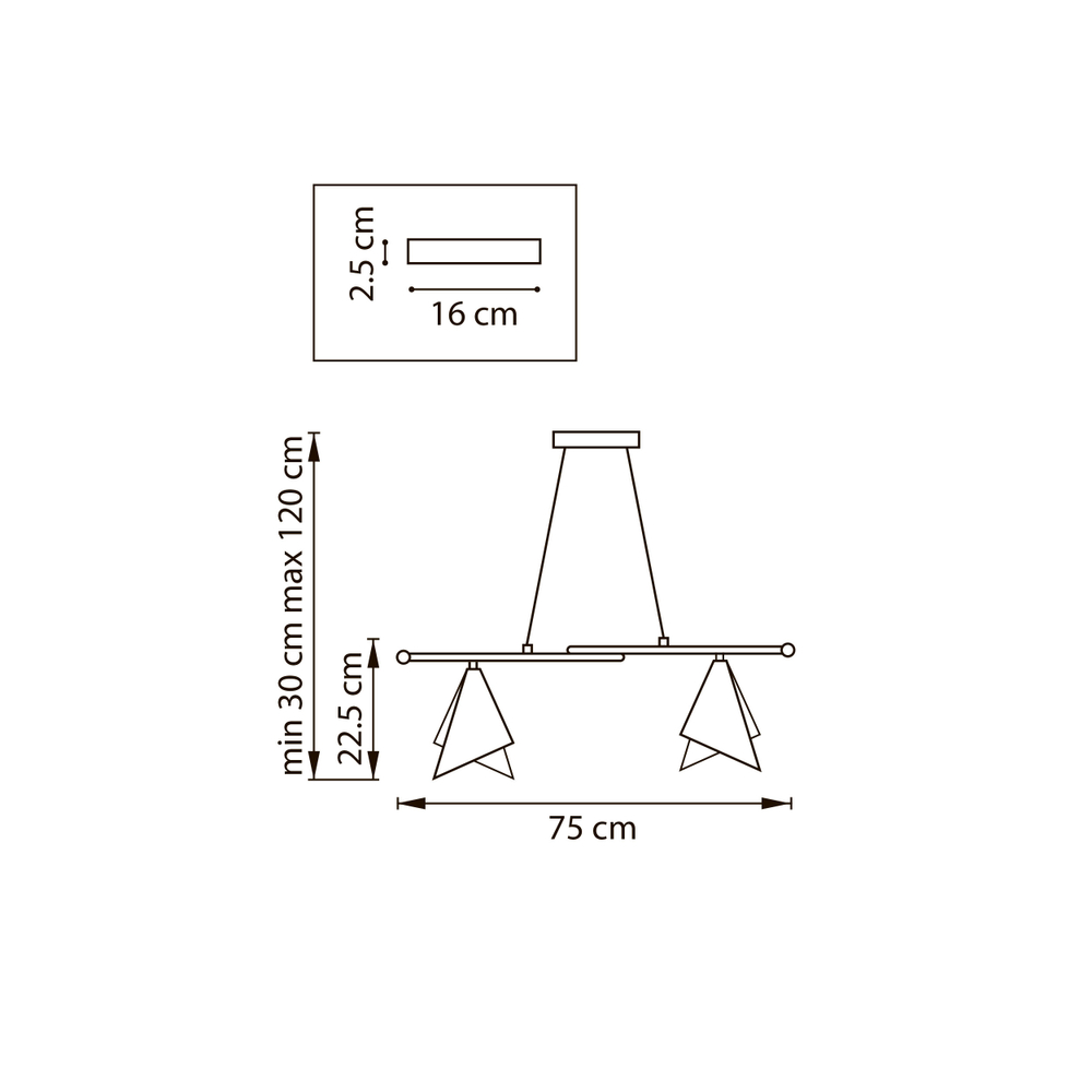 757046 Люстра CONE GW 4х6W(led) G9 БЕЛЫЙ/ЗОЛОТО