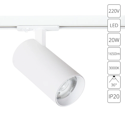 Купить Трековый светильник Arte Lamp BENE A1937PL-1WH