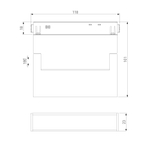 Умный трековый светильник 6W 2700-6500K Dim Kos Slim Magnetic 85081/01