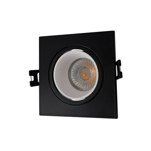 Купить DK3071-BK+WH Встраиваемый светильник, IP 20, 10 Вт, GU5.3, LED, черный/белый, пластик