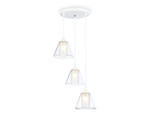 TR3553/3 WH/CL/FR белый/прозрачный/белый матовый E27/3 max 40W D340*800
