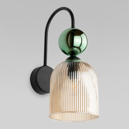 Купить Настенный светильник со стеклянным плафоном 11143 Sophia Green Cognac