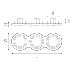 i937070707 Светильник INTERO 111 Triple ROUND (217937+217907+217907+217907)