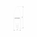 Умная лампа Свеча  LED C37 Е14 7W 3300К-6500К CCT+DIM (BLE2779) BLE2779