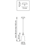 808033 Подвес FORMA 1х10W (led) E14 ШАМПАНЬ/КОНЬЯК