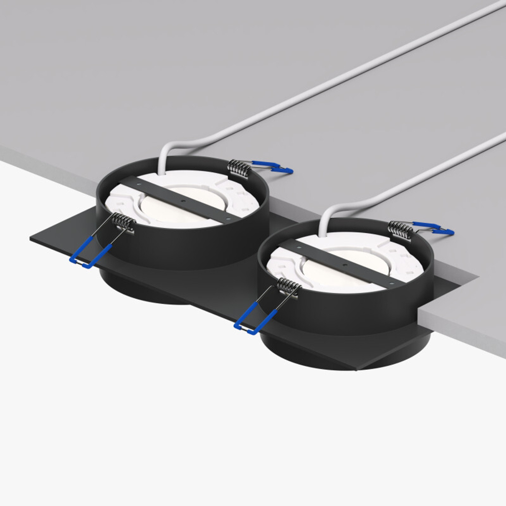 DK2092-BK Встраиваемый светильник FLAT, IP 20, до 15 Вт, GX53, LED, черный, алюминий