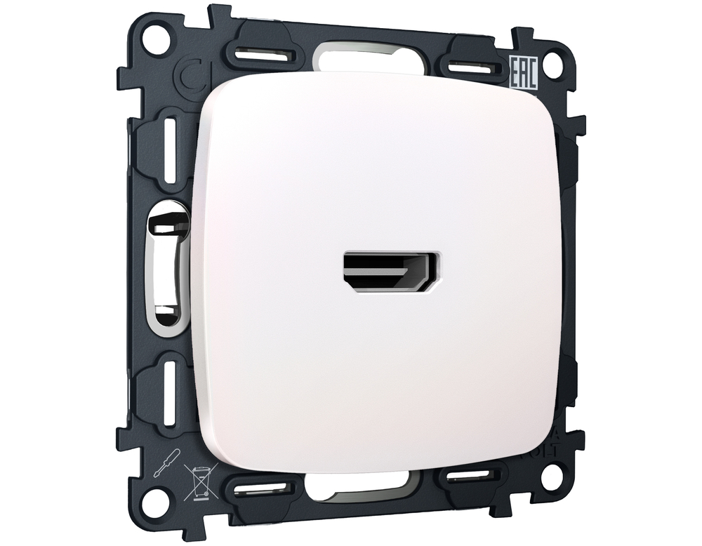 MO214010 Комплект механизма розетки HDMI 2.0 OMEGA Жемчуг 40V/500mA 2.0GHz 5-18Gbit/s QUANT (OP2140, VM222)