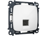 MO112010 Комплект механизма компьютерной розетки OMEGA Белый глянец RJ-45(8P8C) CAT6 с шторкой QUANT (OP1120, VM188)