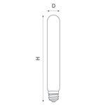 933902 Лампа энергосберегающая LED FILAMENT 220V T30 E27 6W=65W 630LM 360G CL 3000K 15000H