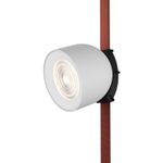 DK5640-WH+BK Поворотный светильник для трека-ремня Belty Smart, серия Spot, со светодиодом, D100*H107мм, 48V DC, 12W, RA90, 38°, 2700-6000K, IP20, белый с черным, алюминий